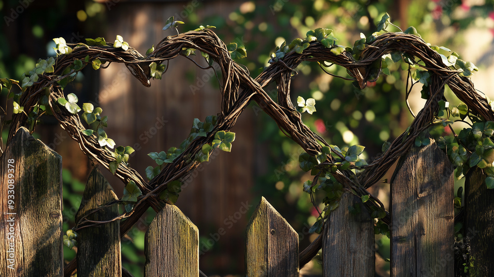 Fototapeta premium intertwined heart-shaped vines