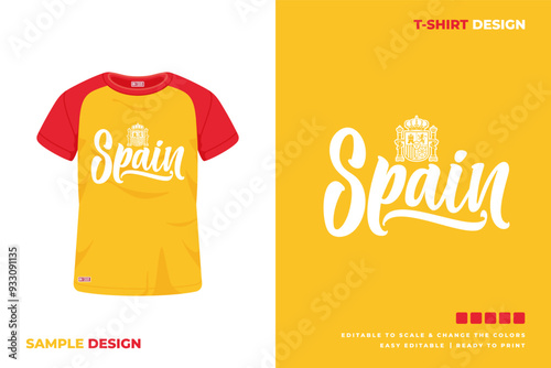 spain lettering t shirt design