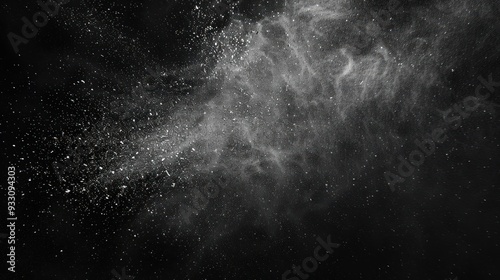 Abstract Dust Cloud on a Black Background