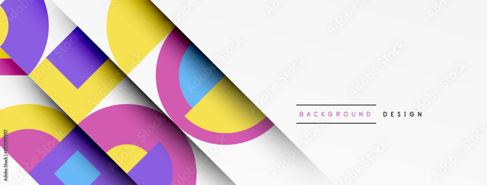 Geometric design abstract background - circles squares Geometric design abstract background - circles squares