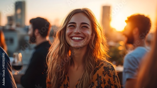 Wallpaper Mural Envision office staff enjoying an after-work social event. They are gathered at a local café or rooftop bar, laughing, sharing stories, and unwinding after a productive day Torontodigital.ca