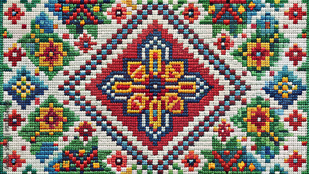 scheme, embroidery, squares, pattern, background