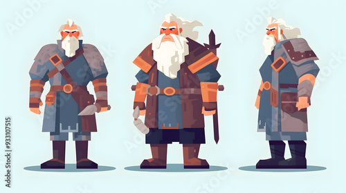 NPC Non-Player Character game illustration flat