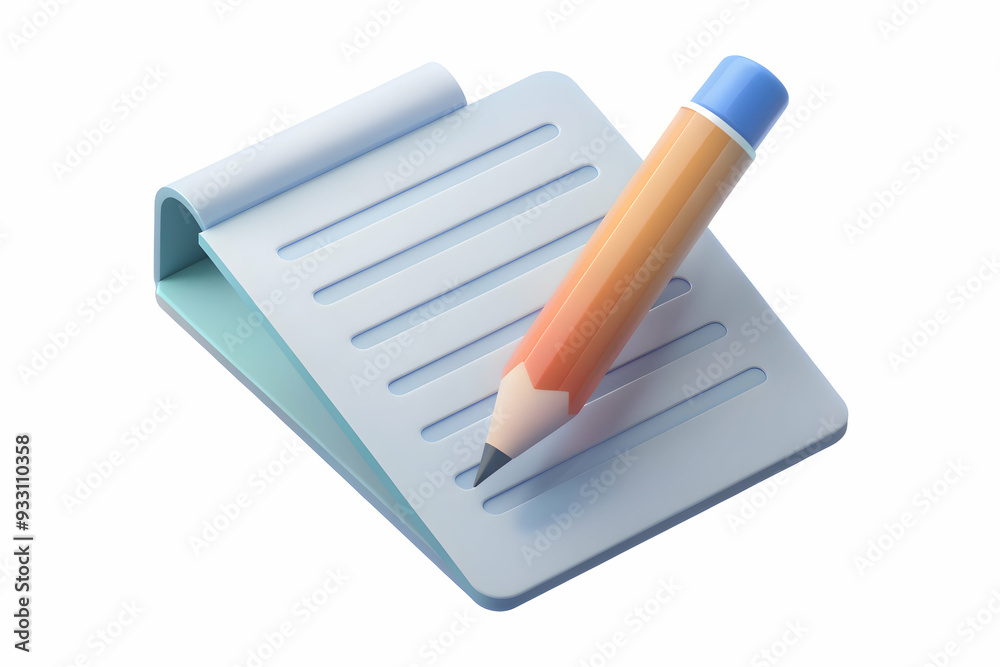 3d Flat icon as Pencil and paper symbolizing drawing and planning with ample space for text. concept as A pencil and a sheet of paper representing the fundamentals of drawing and planning with room fo 3d Flat icon as Pencil and paper symbolizing drawing and planning with ample space for text. concept as A pencil and a sheet of paper representing the fundamentals of drawing and planning with room fo