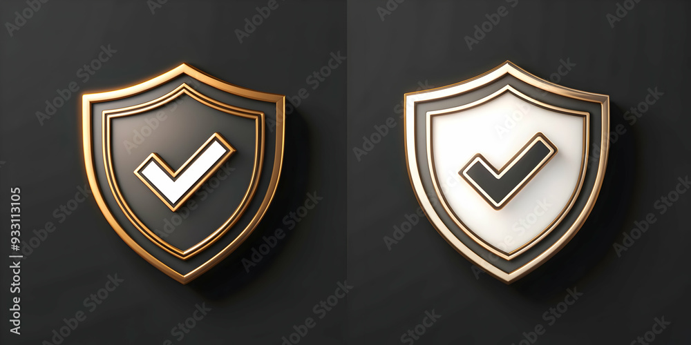 3d Flat icon as Shield and a warranty seal symbolizing protection and validity with ample space for text. concept as A shield and a warranty seal representing protection and validity with room for wri 3d Flat icon as Shield and a warranty seal symbolizing protection and validity with ample space for text. concept as A shield and a warranty seal representing protection and validity with room for wri