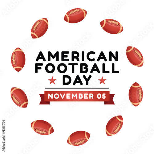 vector graphic of American Football Day ideal for American Football Day celebration.