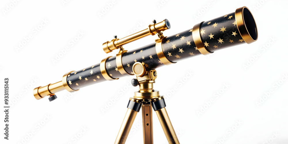 3d Flat icon as Telescope and stars symbolizing observation and discovery with ample space for text. concept as A telescope and stars representing the fundamentals of observation and discovery with bl 3d Flat icon as Telescope and stars symbolizing observation and discovery with ample space for text. concept as A telescope and stars representing the fundamentals of observation and discovery with bl