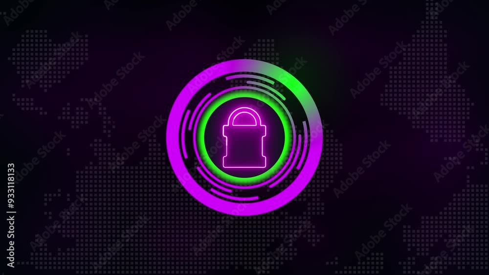 Cyber Security Lock Icon Animation with Neon Glow Line – High-Quality Background for Tech, Password Protection, Encryption, Digital Security, Apps, and Secure Communication Cyber Security Lock Icon Animation with Neon Glow Line – High-Quality Background for Tech, Password Protection, Encryption, Digital Security, Apps, and Secure Communication