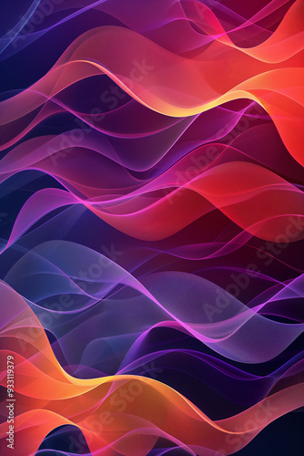 Colorful abstract waves gradient background.