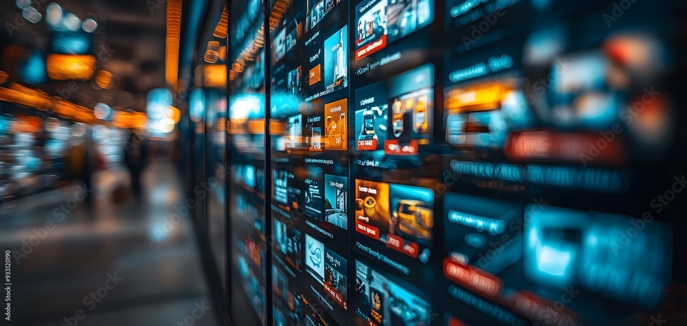 Vibrant Digital Display at a Global E-commerce Venue A Glimpse into Modern Retail Experiences
