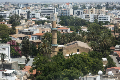 Aerial view of Old town Nicosia Cyprus