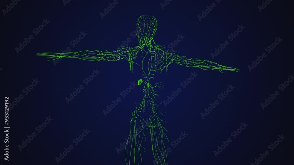 The lymphatic system in the human body