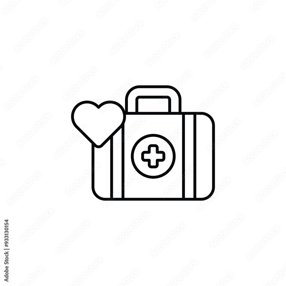 Health Service icon design with white background stock illustration Health Service icon design with white background stock illustration