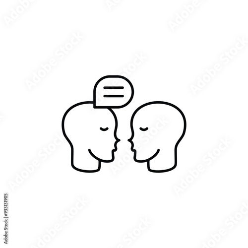 Speech Therapy icon design with white background stock illustration