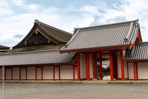Kyoto Imperial Palace, is the latest of the imperial palaces built in the northeastern part of the old capital Kyoto, Japan photo