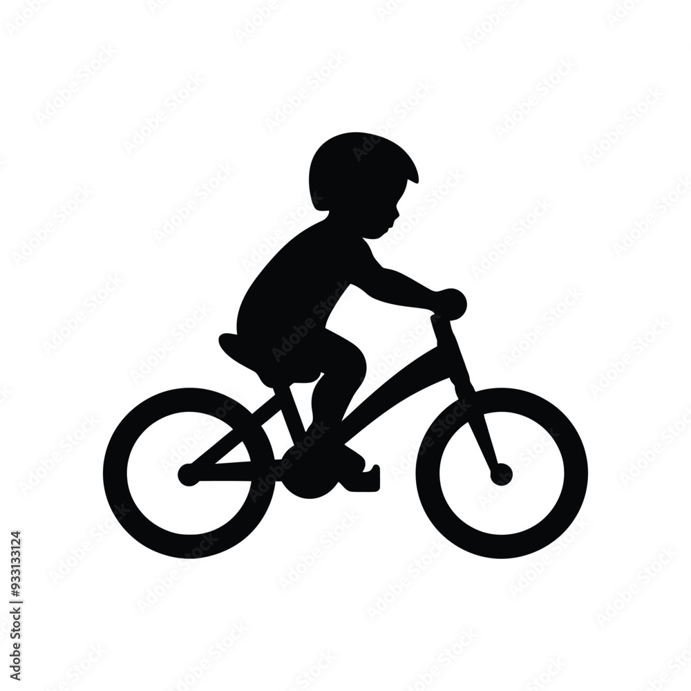 Obraz premium Baby kids bicycle silhouette