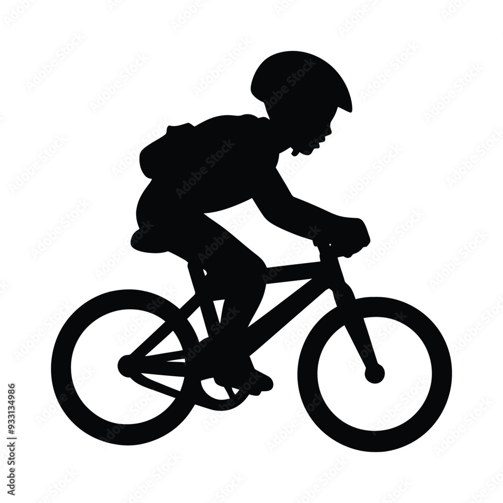 Obraz premium Baby kids bicycle silhouette