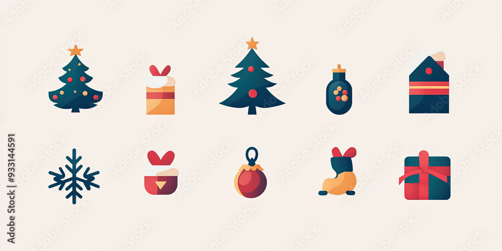 christmas icons christmas icons