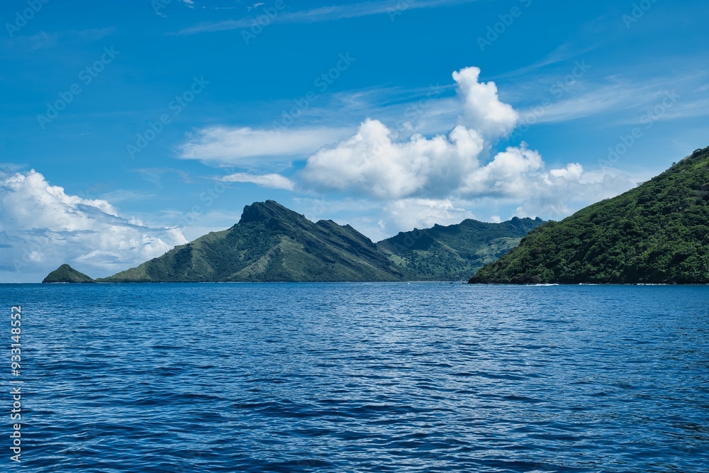 Yasawa Group of islands in Fiji. Stunning volcanic island archipelago. Beautiful, paradise-like small islands close to the main islands of Fiji. Tropical paradise and tourist destination. Yasawa Group of islands in Fiji. Stunning volcanic island archipelago. Beautiful, paradise-like small islands close to the main islands of Fiji. Tropical paradise and tourist destination.