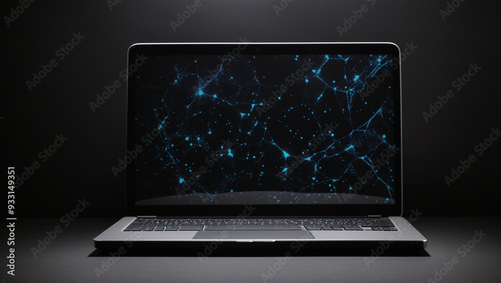 laptop computer on black laptop computer on black