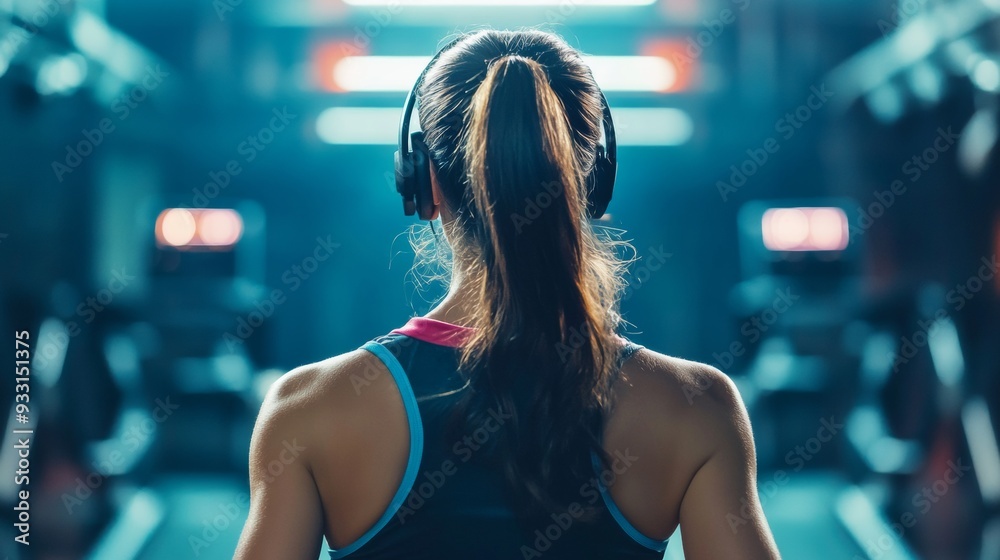 A young woman in the gym A young woman in the gym