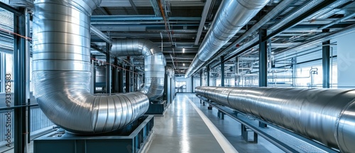 Industrial Piping System in a Modern Facility