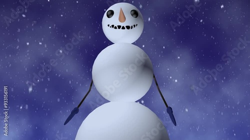  animation of a dancing snowman