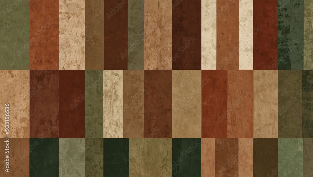A poster featuring abstract shapes and patterns in muted earth tones like terracotta, olive green, and beige, layered with subtle textures to evoke a calm, grounded aesthetic A poster featuring abstract shapes and patterns in muted earth tones like terracotta, olive green, and beige, layered with subtle textures to evoke a calm, grounded aesthetic