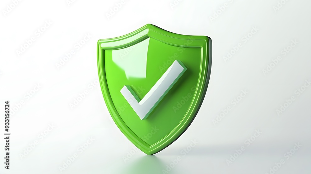 cartoon 3d Icon safety shield green check mark perspective . yellow symbol security safety icon. Green Checkmark in minimalistic style. 3d vector illustration. white background cartoon 3d Icon safety shield green check mark perspective . yellow symbol security safety icon. Green Checkmark in minimalistic style. 3d vector illustration. white background