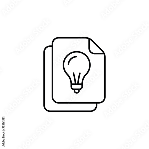Idea Backlog icon design with white background stock illustration