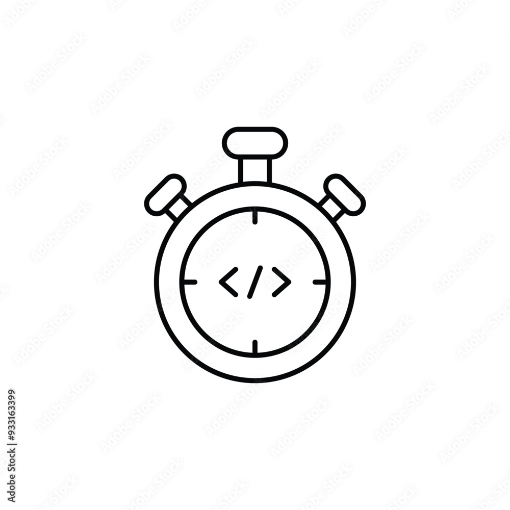 Timed icon design with white background stock illustration Timed icon design with white background stock illustration