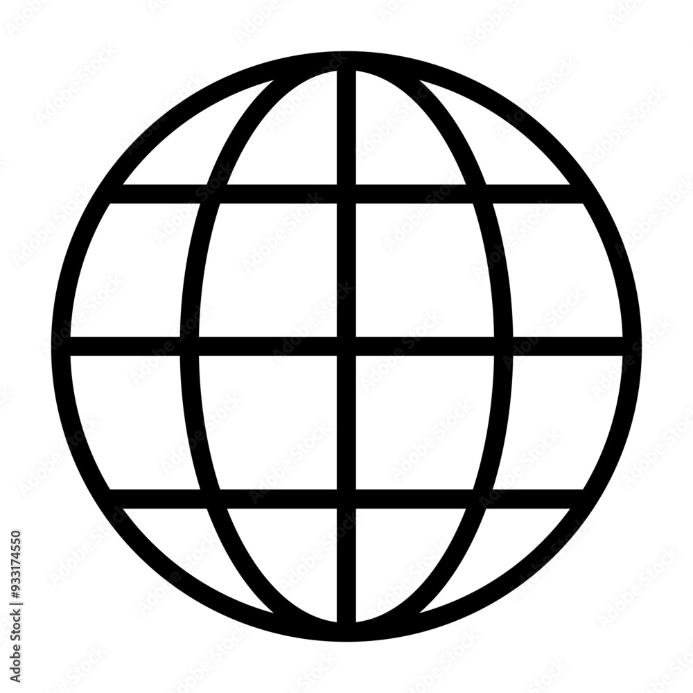 globe line icon globe line icon
