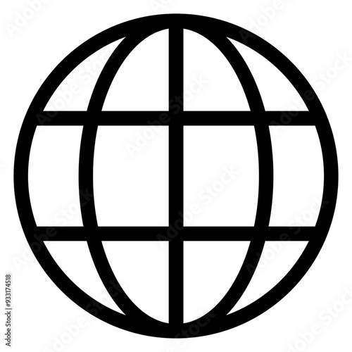 globe line icon 