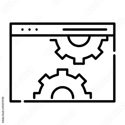 web setting  line icon