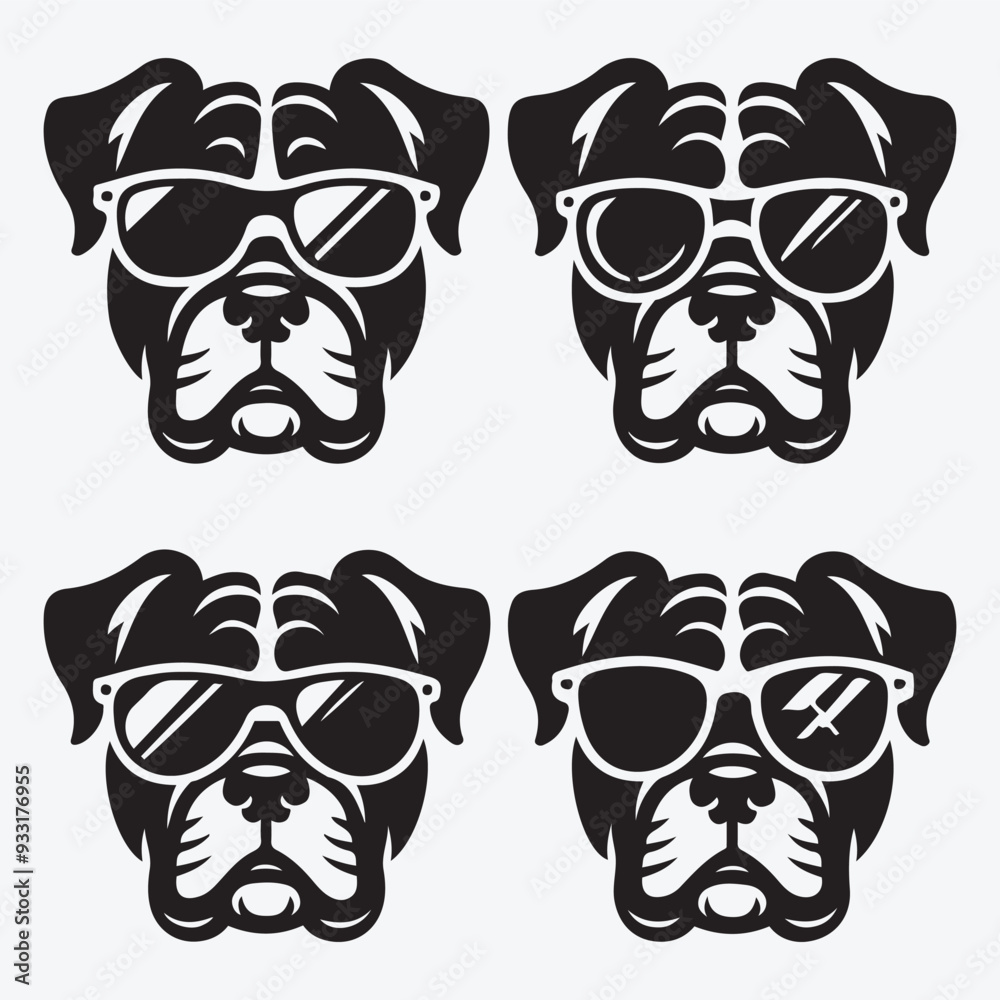Fototapeta premium Creative Dog Silhouette Collection Stunning Clip Art for All Pet Enthusiasts