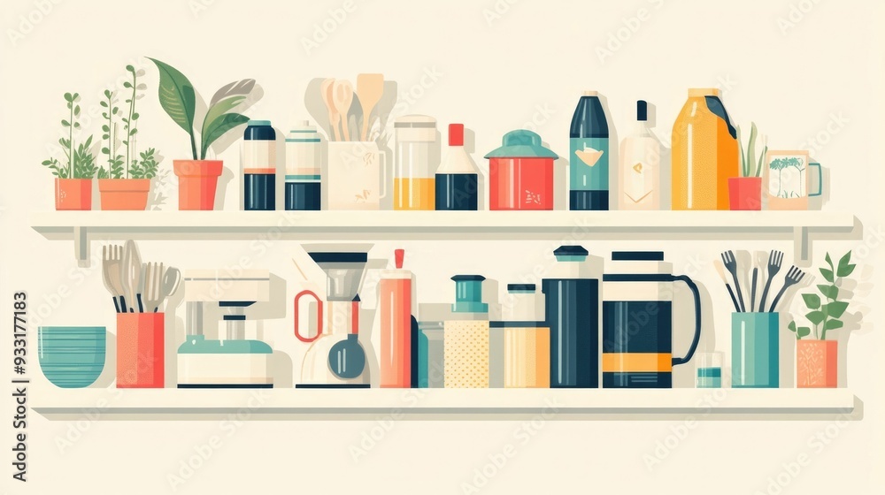 Flat design of language learning and labeling household items in a new language Concept of education study vocabulary dictionary Flat design of language learning and labeling household items in a new language Concept of education study vocabulary dictionary