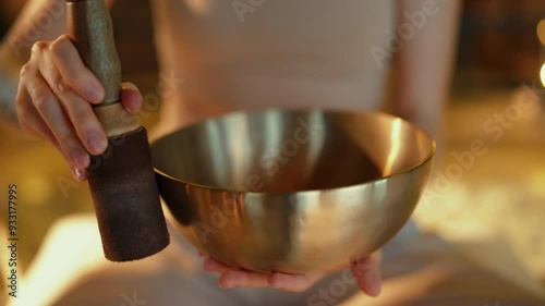 Showing How to Use Musical Bowls Correctly