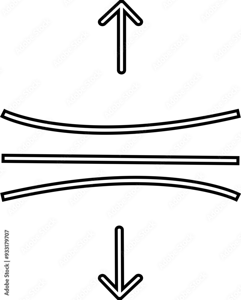 Fototapeta premium Compress icon. Pressure and shrink vector symbol. Elastic and flexible sign. Shock reduction icons. Shrink and push sign. vector flexible symbols element, isolated on transparent background.