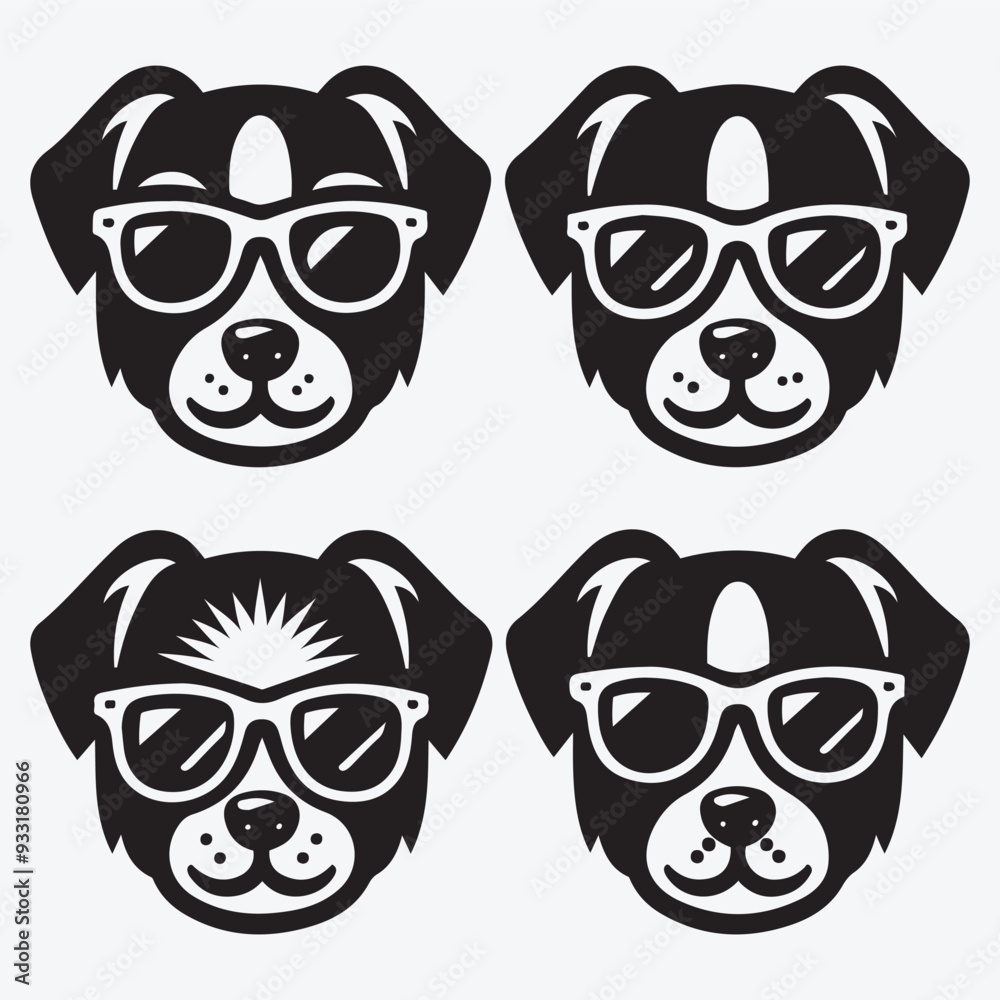 Fototapeta premium Creative Dog Silhouette Collection Stunning Clip Art for All Pet Enthusiasts