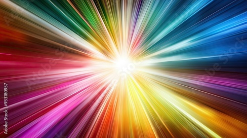 Bright  colorful rays emanate outward  creating a lively and dynamic backdrop full of energy.