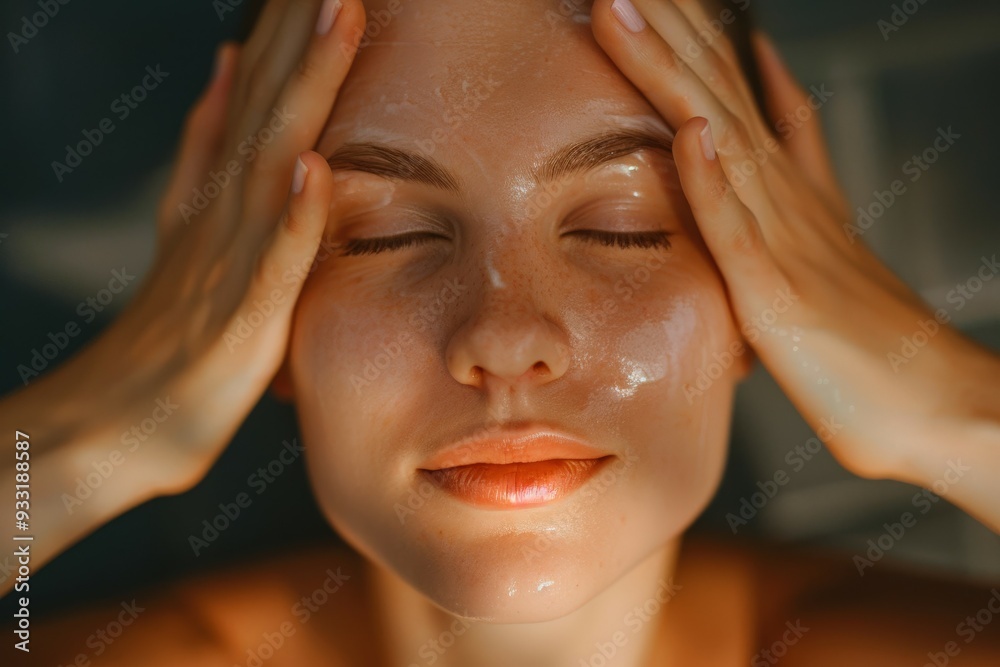 Close-up of mock-up of bottle of cosmetic product in hand of young woman. Female hand with neat manicure holds jar of cream.. Beautiful simple AI generated image Close-up of mock-up of bottle of cosmetic product in hand of young woman. Female hand with neat manicure holds jar of cream.. Beautiful simple AI generated image