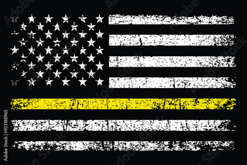 Thin Yellow Line Flag. 911 Dispatcher Flag.