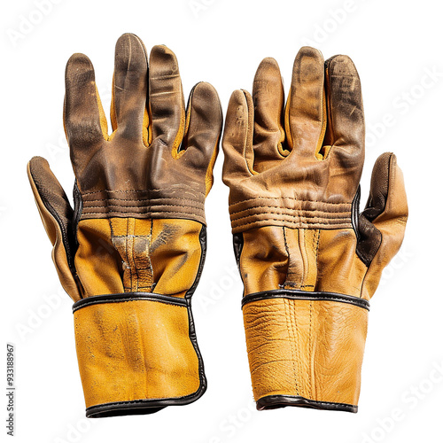 Working gloves isolated on transparent background