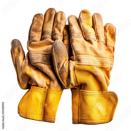 Working gloves isolated on transparent background