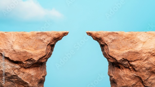 Building Bridges: Visual Representation of Economic Class Disparity with Copy Space for Text, High Detail 8K Image