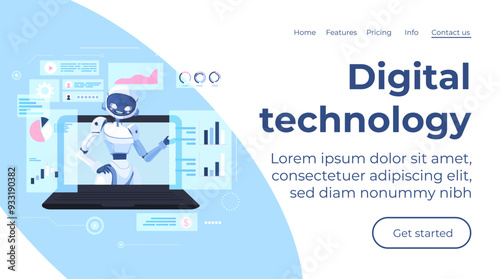 Artificial intelligence leads presentation and analysis Trading bot analyze cryptocurrency market data financial exchange earnings profit Charts and bank technologies The future financial services