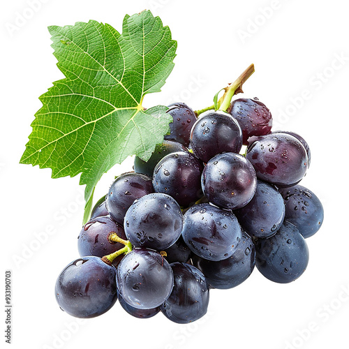 Bunch of grapes isolated on transparent background