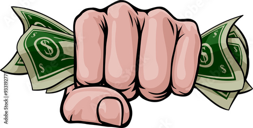 Money Cash Fist Hand Comic ...