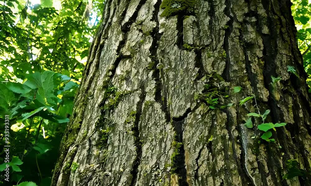 details of light and texture on a tree trunk within a lush natural setting details of light and texture on a tree trunk within a lush natural setting