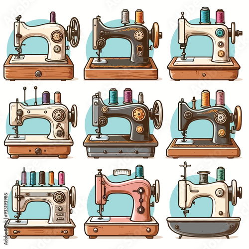 Sewing machine vector illustration